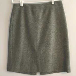 JCrew Factory Gray Wool Pencil Skirt